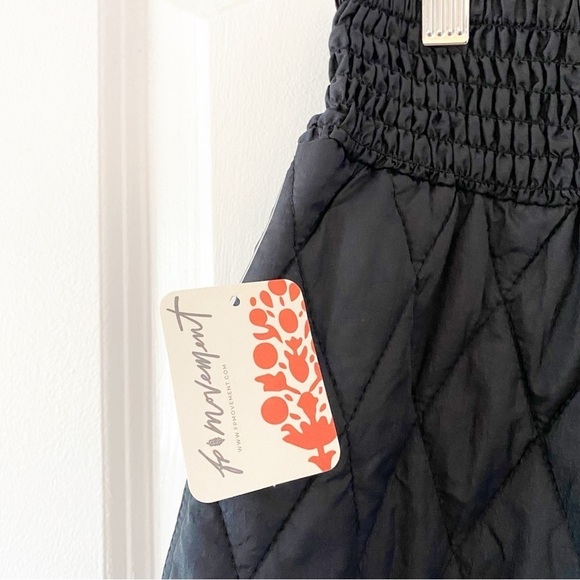 FREE PEOPLE Movement Black Discover Quilted Athletic Shorts NWT Boxing Inspired - Picture 10 of 11